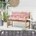 thumbnail image 7 of YLLN Porch Swing Cushions With Backrest, 4" Thicken Waterproof Outdoor Bench Cushion, Patio Swing Cushion Replacement, For Outdoor Indoor Garden Furniture, Only Cushion（40" x 63",Peach Leaf）, 7 of 7