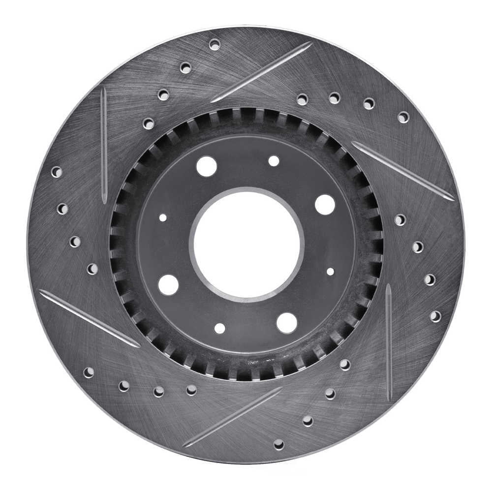 Dynamic Friction Company 631-21007R DFC Brake Rotor - Drilled And Slotted - Silver