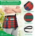 thumbnail image 4 of Yayeee Waist Apron with Pockets for Cooking Waterproof Half Server Aprons, Red and Blue Pattern, 4 of 7