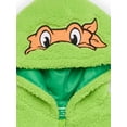 thumbnail image 2 of Teenage Mutant Ninja Turtles Toddler Boys Plush Fleece Full-Zip Cosplay Hoodie, Sizes 12M-5T, 2 of 3