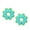 Blue, variant on DuraForce Medium Gear Ring Tiger Blue-Green Durable Woven Fiber Squeaky Dog Toy