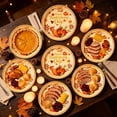 thumbnail image 5 of SDJMa 10 Pcs Happy Thanksgiving Paper Plates, 7" Gold Glitter Maple Leaves Pumpkin Disposable Dinner Plates for Autumn Harvest Party Supplies Decorations, 5 of 9