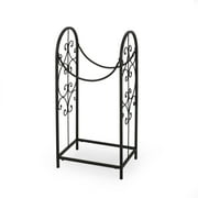 Noble House Dymond Indoor Metal 15in. Log Rack, Matte Black