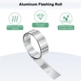 thumbnail image 2 of Uxcell 1-Pack Aluminum Flashing, 3.3ft x 0.8" x 0.004" Aluminum Flashing Roll, Roofing Aluminum Metal Strip Sheet Roll, 2 of 7