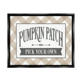 thumbnail image 2 of Stupell Industries Pumpkin Patch Country Sign Autumnal Beige Plaid Graphic Art Luster Gray Floating Framed Canvas Print Wall Art, Design by Lettered and Lined, 2 of 5