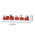 thumbnail image 5 of Christmas Train Set Five-section Small Train Christmas Cartoon Wooden, 5 of 5