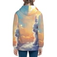 thumbnail image 6 of Pofeuu Sunshine Colorful Cloud Rabbit Print Teenage Zipper Hoodie Sweatshirts Hooded Casual Jackets With Pocket For Boys Girls-Small, 6 of 6