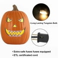thumbnail image 3 of DUNCHATY 13" LED Smiling Jack O'Lantern, Indoor Halloween Desk Decor, Shelf & Mantel Light with Warm Glow, 3 of 8