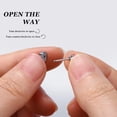 thumbnail image 3 of 20G Hypoallergenic Flat Back Earrings for Women Men Silver Stainless Steel Stud Earrings Brithstone Cubic Zirconia Studs Surgical Steel Cartilage Earrings for Sensitive Ears, 3 of 5