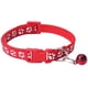 thumbnail image 3 of Paquete de 2 huellas y collar reflectante para gatos con cascabel Collar básico para perros y gatos Hebilla Collar ajustable de poliéster para perros y gatos o cinturones de seguridad Ormromra WMZL-635-7, 3 of 3
