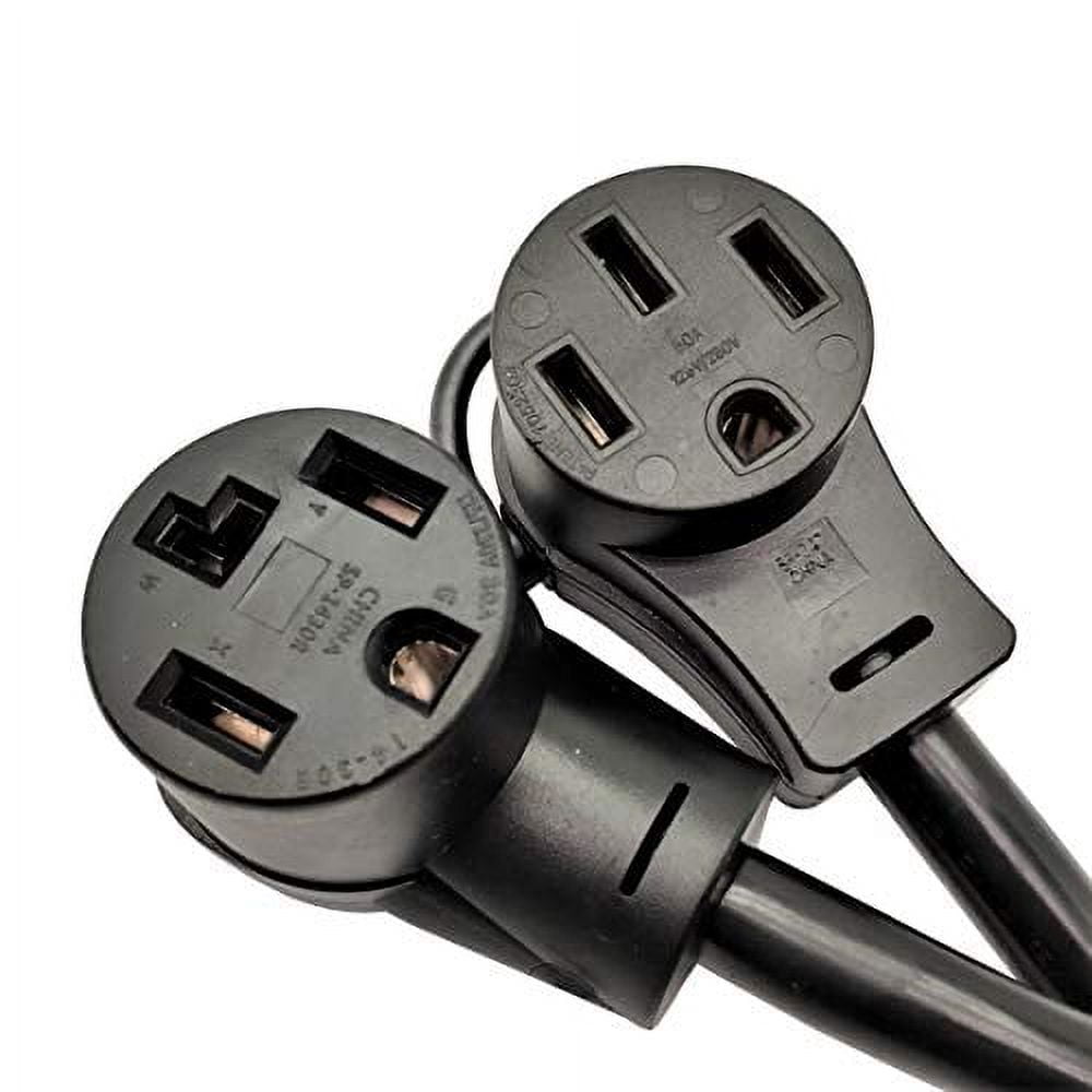 Parkworld 60325 Dryer Splitter, NEMA 14-30 Male Plug to 14-30 ＆ 14-50 Female Receptacle, Dryer 4-Prong 30 AMP Y Adapter Cord