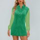 thumbnail image 3 of Vestido Largo con Mangas Largas Vestido de Cuello Redondo de Manga Larga de Color Sólido de la Moda de las Mujeres con Poliéster Suave, Vestido Informal Transpirable para la Primavera Diaria, 3 of 6