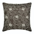 thumbnail image 1 of Pillow Cover, Brown Pillow Cover, 18x18 inch (45x45 cm) Decorative Linen Pillow Cover Couch, Pearl Embroidered Floral Abstract Pillow, Brown Pillow Cover, Contemporary - Pearl Wishes, 1 of 3
