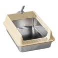 thumbnail image 1 of Stainless Steel Cat Litter Tray Large With Scoop, Odour Control, Living Room Farmhouse Style, 1 of 5