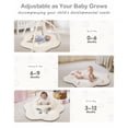 thumbnail image 7 of Baby Gym Play Mat, Sitting-up Babies Seats for Infants,with 5 Detachable Toys, Infant Toddler Activity Tummy Time Playmats for Newborn 0-12 Months, Beige, 7 of 7