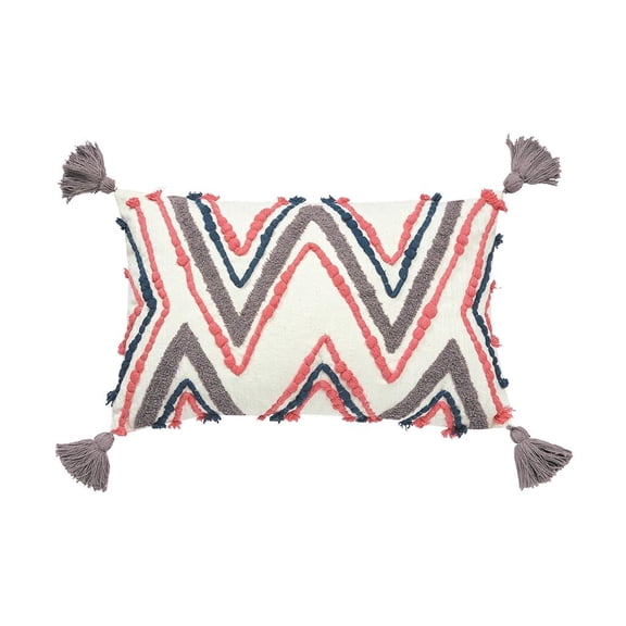 Austin Mallard Woven Pillow Decor Decoration Tasseled Throw Pillow For Couch Chair Living Room Bedroom