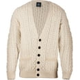 thumbnail image 5 of Irish Cardigan for Men 100% Premium Merino Wool Aran Sweater Made in Ireland, 5 of 7