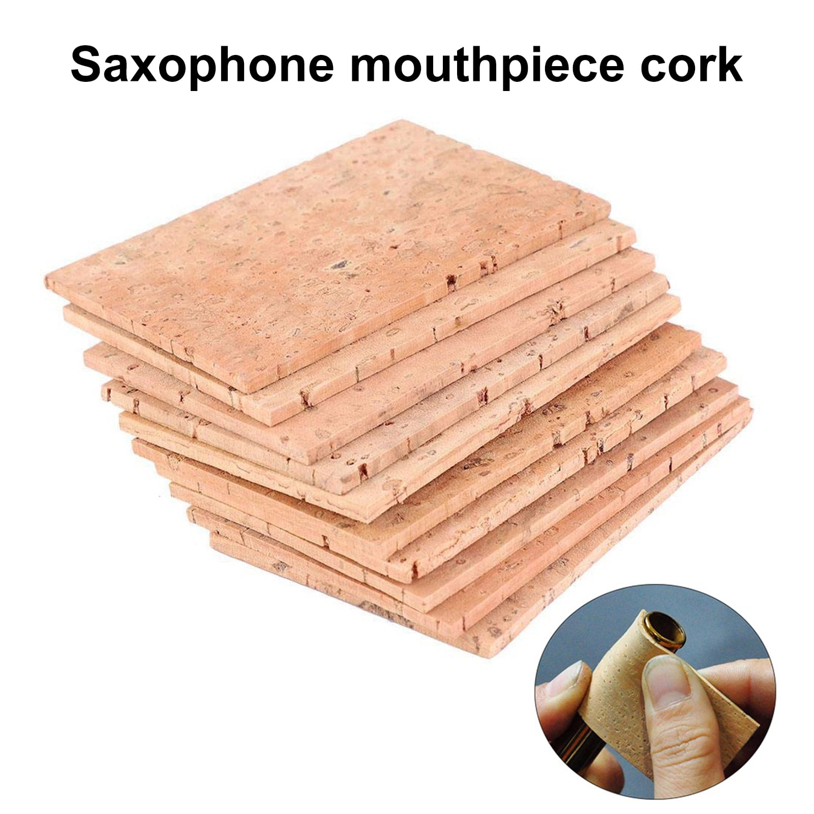 10pcs Neck Cork Sheet, Universal Saxophone Sax Neck, Joint Cork Sheet