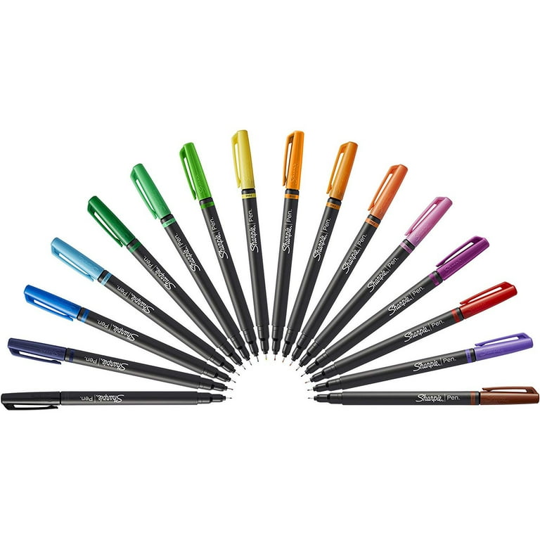  SHARPIE Art Pens, Fine Point, Assorted Colors, Hard Case, 12  Pack (1982057) : Office Products