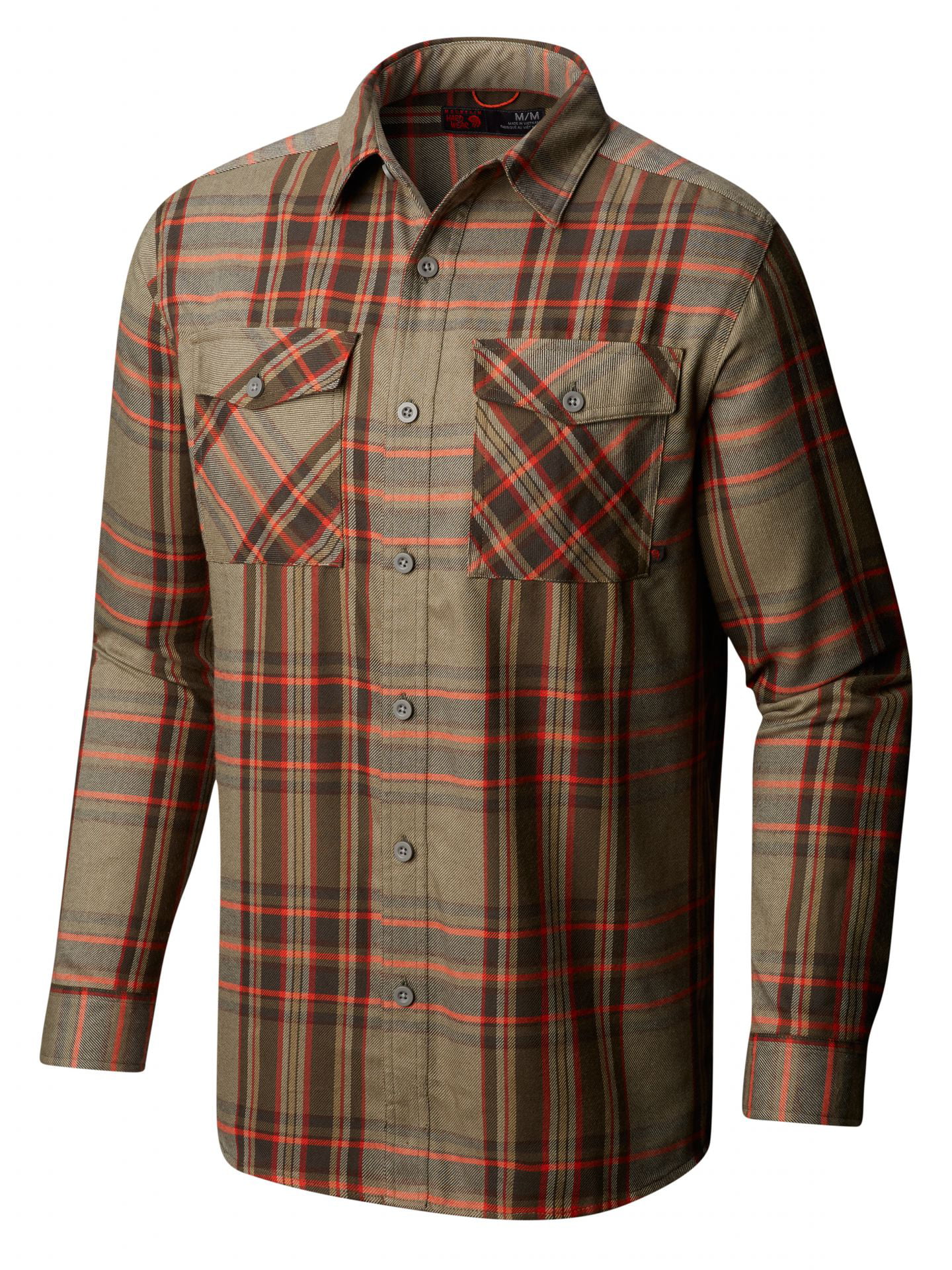 Mountain Hardwear Trekkin Flannel Long Sleeve Shirt Blue Spruce XL 