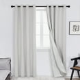 thumbnail image 3 of Deconovo Blackout Curtain Thermal Insulated Full Light Blocking Drapes with Silver Coating, 52x84 inch,Greyish White,2 Panels, 3 of 7