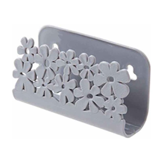 Sponge Holder Kitchen Sink Cloth Drying Rack Basin Wall Suction Cup Wall Storage Organization Traceless Washroom Brush Organizer Household Gray