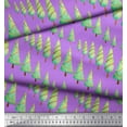 thumbnail image 2 of Soimoi Purple Cotton Voile Fabric Christmas Tree Print Fabric by Yard 56 Inch Wide, 2 of 3