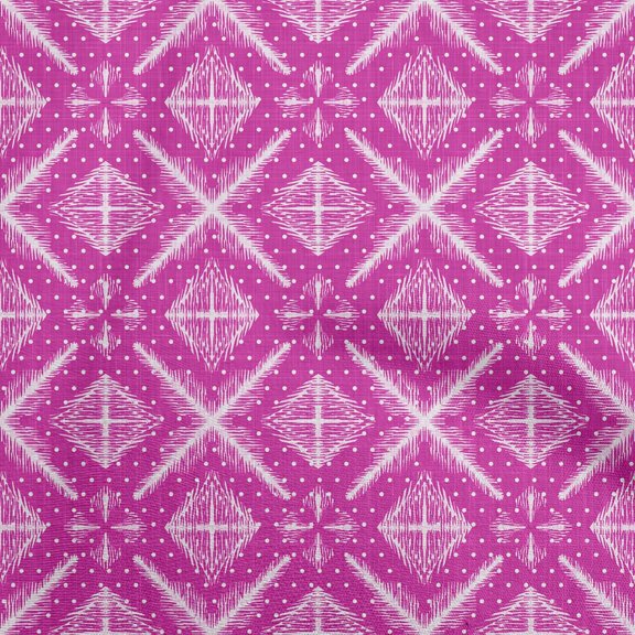 oneOone Polyester Spandex Fuschia Pink Fabric African Fabric For Sewing Printed Craft Fabric By The Yard 56 Inch Wide