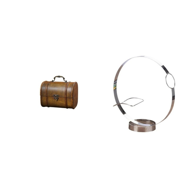 Estuche organizador de joyas,Organizador de joyas de madera para mujeres,hombres y niñas,Soporte para botellas de vino,Soporte para botellas de vino,estante de hierro,Regalo de bar de