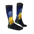 thumbnail image 3 of Haiem Solar System Socks, Funny Novelty Crazy Design Cotton Socks Sports Socks Knee High Socks For Men, Women,1Pairs - Gift For Working Friends, 3 of 8