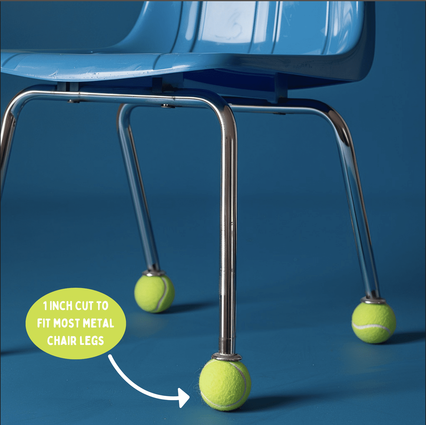 100 PreCut Tennis Balls for Chairs Bulk - Support USA Tennis Ball Recycling NonProfit: Tennis Ball Chair Leg Floor Protectors, Chair Tennis Balls for Classroom Bulk, Precut Tennis Balls for Walkers