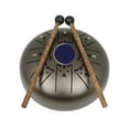 thumbnail image 1 of Labymos 5.5 Inches Mini Steel Tongue Drum 8 Notes C Key Handpan Drum Chinese Zodiac Patterned Tank Drum Percussion Instrument with Bag Music Book Mallets (Tiger Pattern & Brown Grey Color), 1 of 7