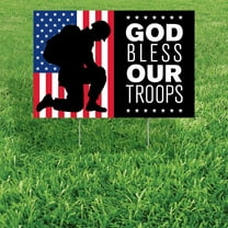 God Bless Our Troops Yard Sign