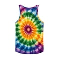 thumbnail image 6 of qelini Mens Tank Tops Long Muscle Shirt Crewneck Sleeveless Quick Dry Shirt Vest Tie-Dye Print Cloths, 6 of 6
