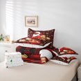 thumbnail image 6 of Homewish Teens Santa Claus 7 Pieces Bedding Comforter Set,Happy Xmas Christmas Full Bedding Set Lightweight,Winter Snowflake Fitted Sheet Flat Sheet,Geometric Bedroom Decor,Reversible, 6 of 8
