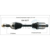 CV Axle Shaft Fits select: 2008-2012 CHEVROLET MALIBU, 2009-2010 PONTIAC G6