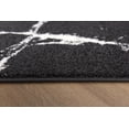 thumbnail image 6 of Rug Branch Contemporary Modern Marble Black White Indoor Area Rug - 5x7, 6 of 8