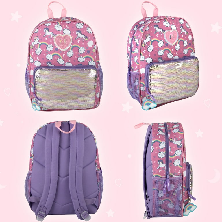 Trailmaker 6-in-1 Backpack Set, Sparkle Unicorns, Blue photo 6