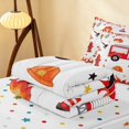 thumbnail image 5 of Erosebridal Firefighter Zipper Twin Comforter Sets with Fitted Sheet and 2 Pillowcases, Fire Equipment Zipper Bedding Set, Fire Equipment, Polka Dots Reversible, 5 of 7