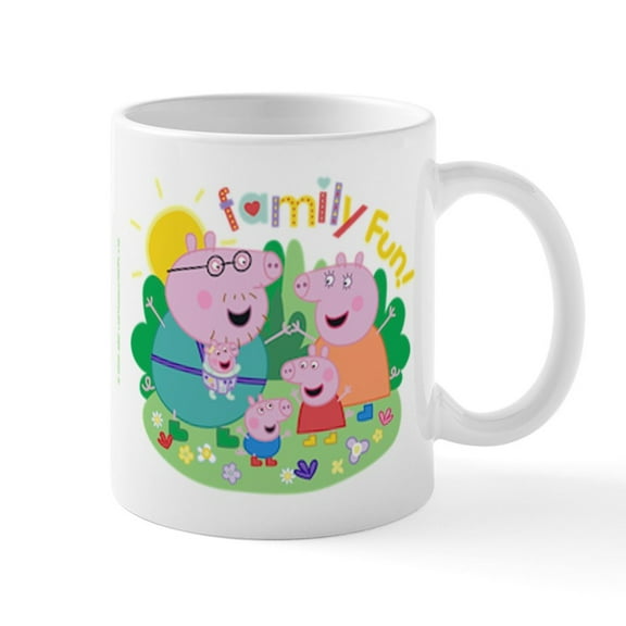 CafePress - Peppa Pig: Family Fun! - 11 oz Ceramic Mug - Novelty Coffee Tea Cup