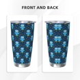 thumbnail image 3 of Logiee Blue Owl Print 20OZ Car Cup with Lid, Stainless Steel Vacuum Insulated Double Wall Travel Tumbler, Durable Insulated Coffee Mug,Thermal Cup with Straw-Without Straw, 3 of 8