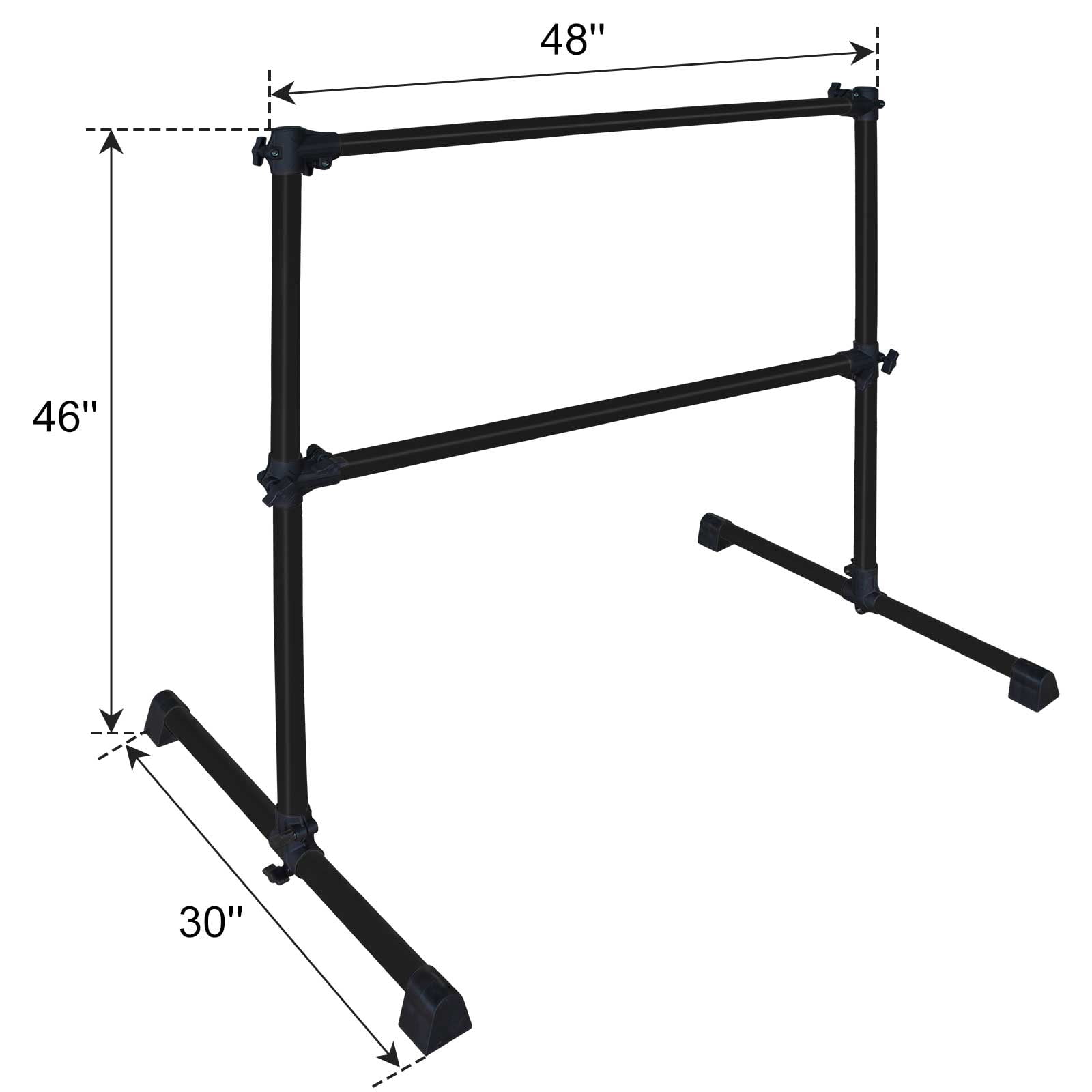 EUROCO 4FT Double Ballet Barre, Freestanding and Adjustable Dance Barre