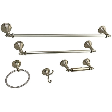 hardware bathroom w 5 piece Kingston Collection Naples BAHK161212478SN Brass