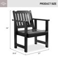 thumbnail image 2 of FURNDOOR Wood Outdoor Patio Dining Chair - Set of 2, Black, 2 of 7