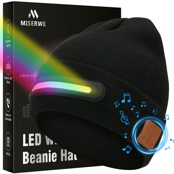 LED Bluetooth Beanie, Music Beanie, Winter Hat, Windproof And Warm, Rgb Speakers, Suitable For Outdoor Activities, Christmas And Birthday Gift