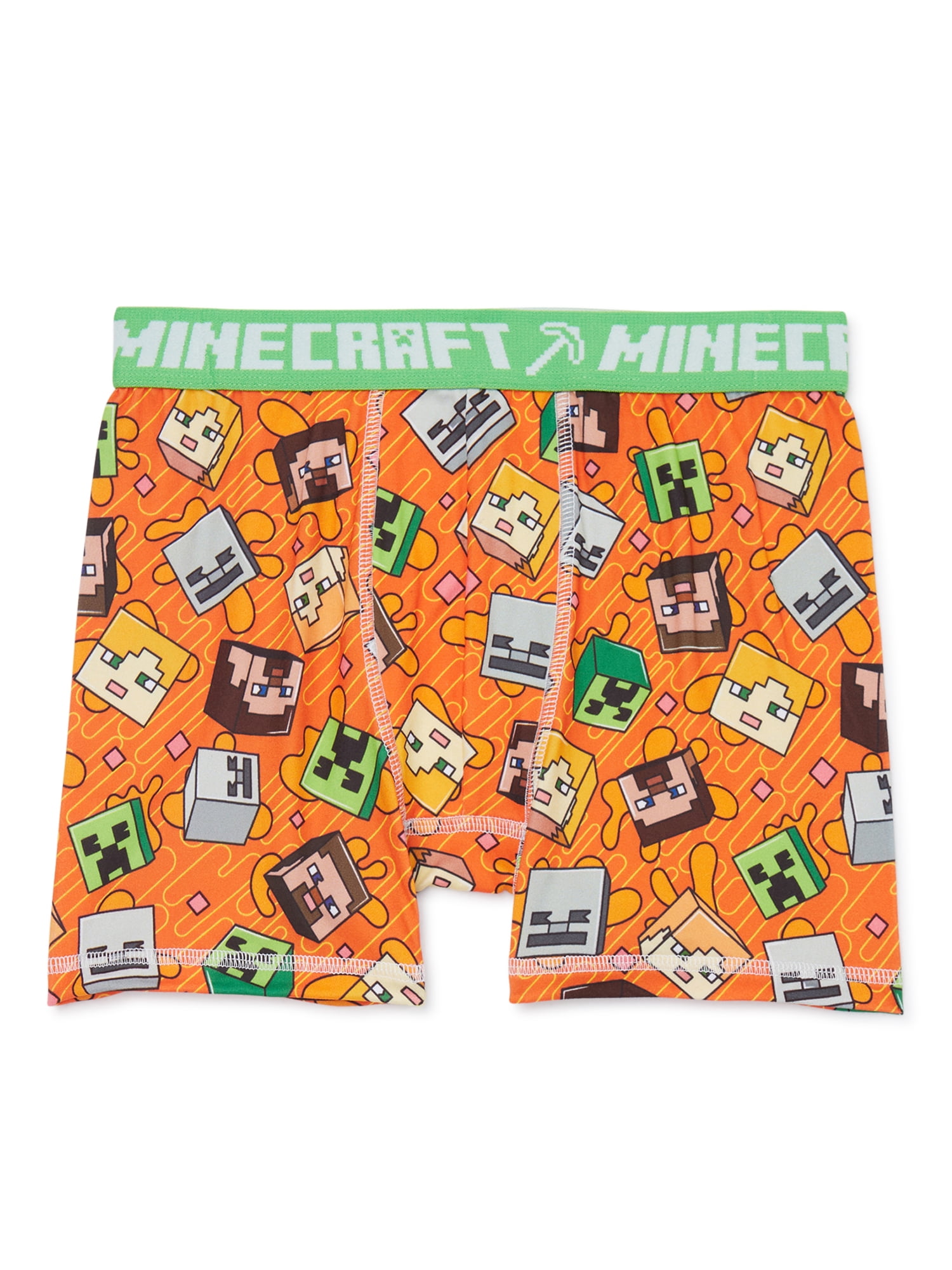 Minecraft Boys Boxer Brief Underwear, 4-Pack, Sizes 4-10 