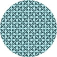 thumbnail image 1 of Ahgly Company Indoor Square Patterned Blue Jay Blue Area Rugs, 3' Square, 1 of 6
