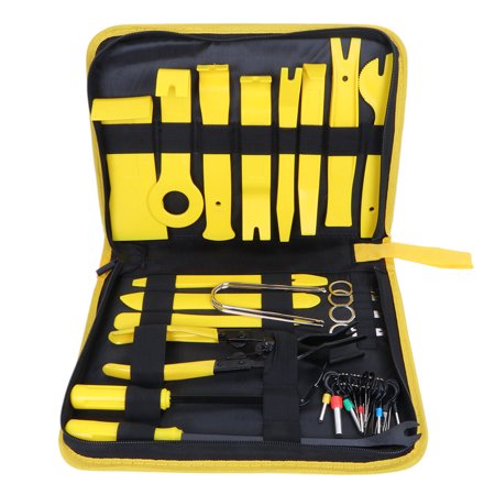 

38pcs of One Set Professional Car Speaker Disassembly Tools Portable Car Speaker Repair Tool Auto Speaker Removal Kit With Zip Oxford Cloth Bag (Yellow)