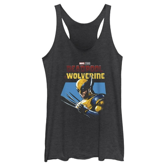 Women's Marvel: Deadpool & Wolverine Claw Pose  Racerback Tank Top