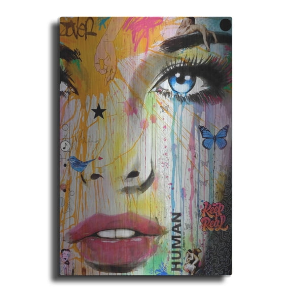 Luxe Metal Art 'Reality' by Loui Jover, Metal Wall Art, 24"x36"